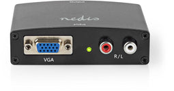 Nedis VCON3454AT - VGA naar HDMI converter - Zet analoge audio- en videosignalen om - Zwart