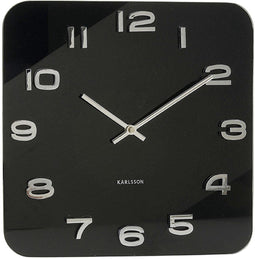 Karlsson Vintage Wandklok - Glas - 35x35cm - Zwart