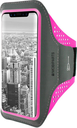 Mobiparts Comfort Fit - Sport Armband - Lichtgewicht ademend materiaal - Roze