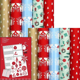 COSY COTTAGE - Cadeaupapier - 10 rollen - 2 meter x 70 cm - Kerst
