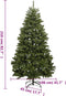 vidaXL - Kunstkerstboom - met - scharnieren - en - standaard - 210 - cm - groen