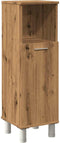 vidaXL - Badkamerkast - 30x30x95 - cm - bewerkt - hout - artisanaal - eikenkleur