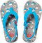 Reef Little Ahi - Slippers - Gewatteerde banden - Lichtblauw - Grijs - Wit - Rood