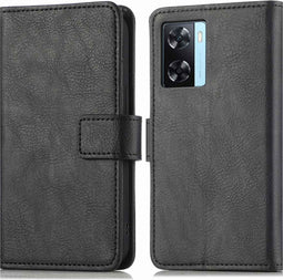 iMoshion Hoesje Geschikt voor Oppo A57s / A57 Hoesje Met Pasjeshouder - iMoshion Luxe Bookcase - Zwart