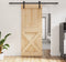 vidaXL - Schuifdeur - met - beslag - 85x210 - cm - massief - grenenhout