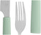 Bestekset Kinvara KT166096-1C-M Groen Zilverkleurig Roestvrij staal Plastic (6 Stuks)