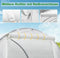 Woltu Foliekas 300x200x200 cm Wit - Ruime Tunnelkas met 6 Ramen en Ritssluiting
