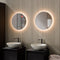 Beloura Badkamerspiegel - Ronde LED Spiegel - Verwarming - Klok - 50 cm