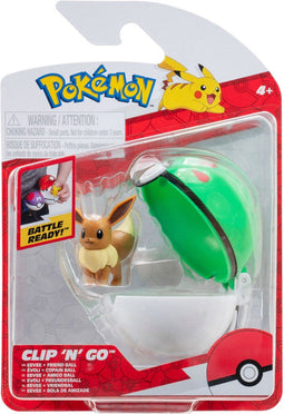 Pokémon Clip 'N' Go Eevee en Friend Ball Speelset, 2dlg.
