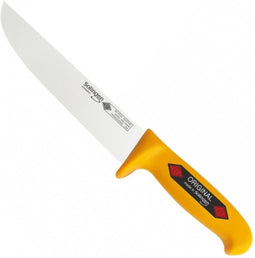 Eikaso Solingen Slagersmes met Stijf Lemmet 18 cm - Geel Profitect Heft