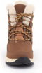 Warmbat Abbott - Snowboots - Waterafstotend leer - Gevoerd met Merino schapenwol - Bruin - Crème - Geel - Maat 40