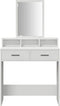 vidaXL - Kaptafel - met - Lades - Wit - 79x41x140 - cm