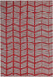 SIVAS - Laagpolig vloerkleed - Rood - 160 x 230 cm - Katoen