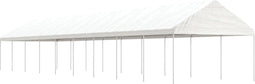 vidaXL - Prieel - met - dak - 20,07x4,08x3,22 - m - polyetheen - wit