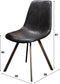 AnLi Style Stoel zig-zag plat frame - Saddle PU zwart