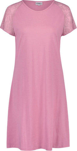 CYELL Luxurious Solids nachthemd - dames - Korte mouwen - Roze