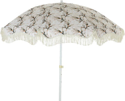 Buitengewoon de Boet - Strandparasol stokparasol Bloemen Wit dia 18...