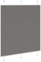 vidaXL - Plissé - rolgordijn - 120x100 - cm - stofbreedte - 119,4 - cm - antraciet