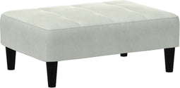 vidaXL - Voetenbank - 77x55x31 - cm - fluweel - lichtgrijs