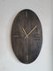 Wandklok landelijk - houten klok 30 x 51 cm - wandklok bruin zwart