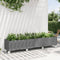 vidaXL - Plantenbak - met - wielen - 240x50x54 - cm - polypropeen - lichtgrijs