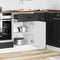 vidaXL - Keuken - onderkast - Kalmar - bewerkt - hout - zwart