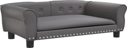 vidaXL - Hondenmand - 95x55x30 - cm - kunstleer - grijs