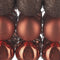Kerstballen set van 50 - onbreekbaar - kunststof - ∅ 3, 4 & 6 cm - bruin (50 stuks)