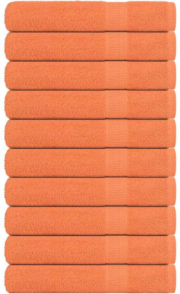 vidaXL - Saunahanddoeken - 10 - st - 80x200 - cm - 360 - g/m² - 100% - katoen - oranje