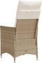 vidaXL - Tuinstoelen - 2 - st - verstelbaar - met - kussens - poly - rattan - beige