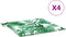 vidaXL - Tuinstoelkussens - 4 - st - 50x50x3 - cm - oxford - stof - bladpatroon