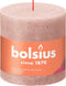 Bolsius Stompkaars Misty Pink Ø100 mm - Hoogte 10 cm - Roze/Grijs - 62 branduren