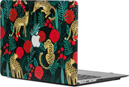 Lunso Geschikt voor MacBook Pro 13 inch (2012-2015) cover hoes - case - Leopard Roses