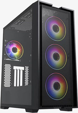 Hiditec H2 AIR ARGB - Tower PC ATX EATX ITX micro ATX - 6x 2.5" en 2x 3.5" bays - Zwart