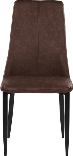 Set van 2 eetkamerstoelen CLAYTON Kunstleer Bruin