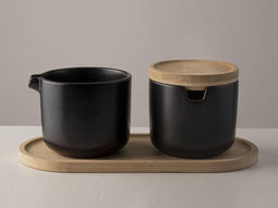 Gusta Fika - Suiker & Melk setje - Decoratief plateau - Zwart