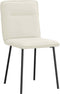 vidaXL - Eetkamerstoelen - 2 - st - fluweel - crèmekleurig