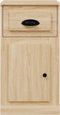 vidaXL - Bijzetkast - met - lade - 40x50x75 - cm - bewerkt - hout - sonoma - eikenkleur