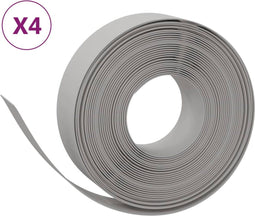 vidaXL - Tuinranden - 4 - st - 10 - m - 15 - cm - polyetheen - grijs