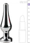Zilveren puntige buttplug met steen