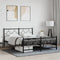 vidaXL - Bedframe - met - voetbord - zonder - matras - metaal - zwart - 160x200 - cm