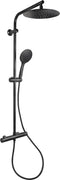 Differnz Thermoline - Doucheset - Regendouche Ø 25 cm en Handdouche Ø 12 cm - Mat Zwart