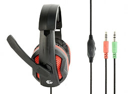 Gembird GHS-03 - PC-headset - Draad - 3.5mm Jackplug - Rood Zwart