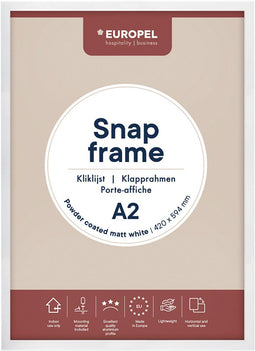 Kliklijst europel a2 25mm mat wit | 10 stuks