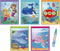 Totum junior magisch water kleurboekje junior sealife zeedieren - herbruikbaar kleurboek tekenen en kleuren Aqua Magic educatief peuter speelgoed 16 x 21 cm