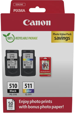 Canon 2970B017 - Inktcartridge Photo Value-verpakking - 2 stuks (1 zwart 1 kleur) (2 stuks)