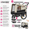 tectake WoofRider - Hondenfietskar 3-in-1 - Opvouwbaar 40kg - Beige