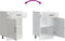 vidaXL - Keuken - onderkast - Lucca - bewerkt - hout - hoogglans - wit