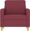 Fauteuil 60 cm stof wijnrood