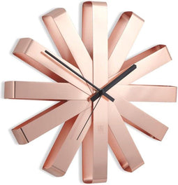 Umbra Wandklok Ribbon - Kleur - Koper